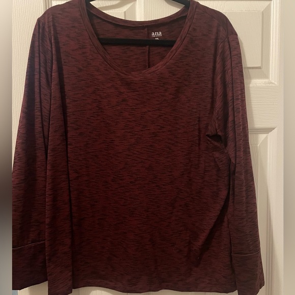 A.n.a Burgundy long sleeve shirt - Picture 1 of 2